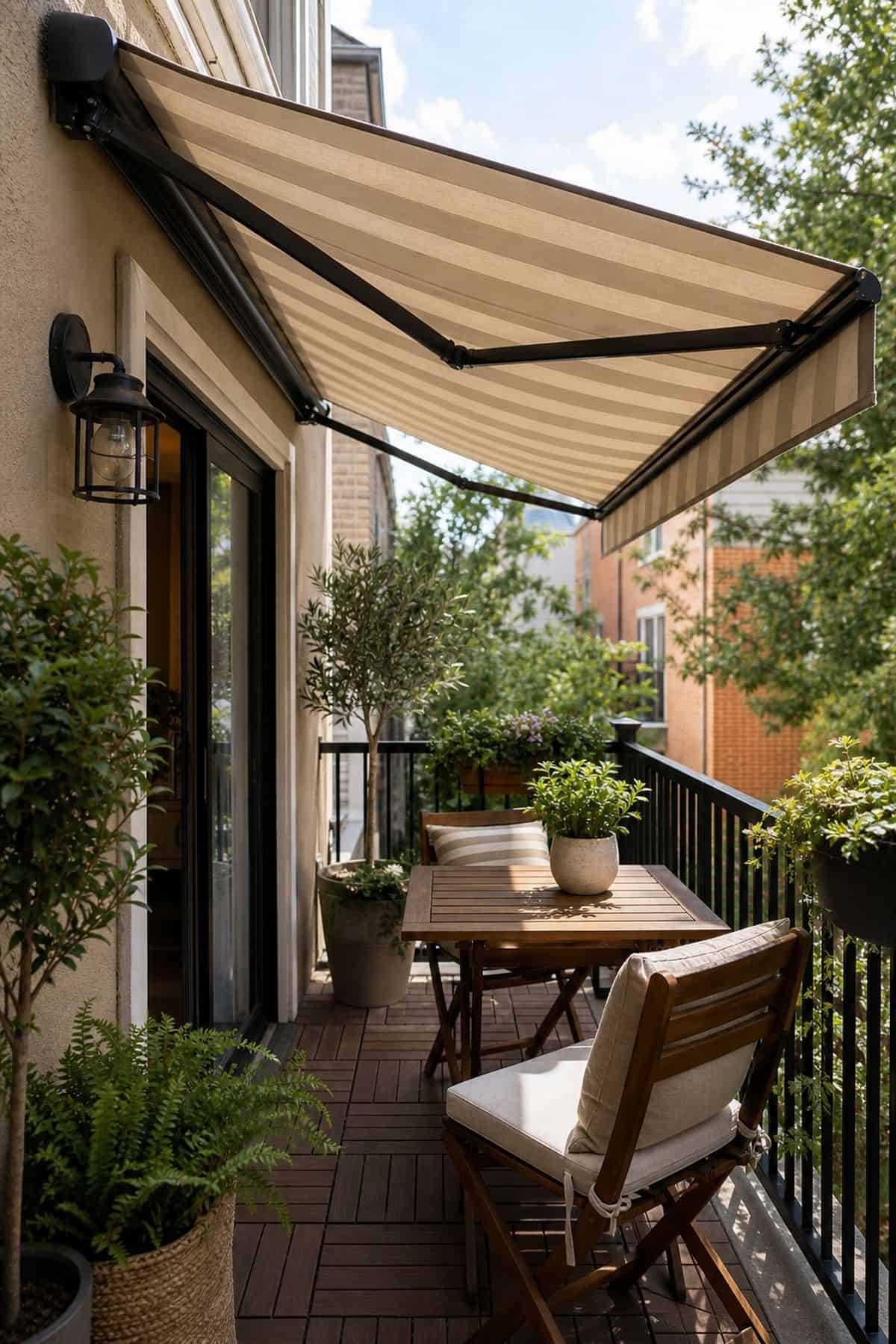Use shade sails for a modern, airy cover covered outdoor patio idea
