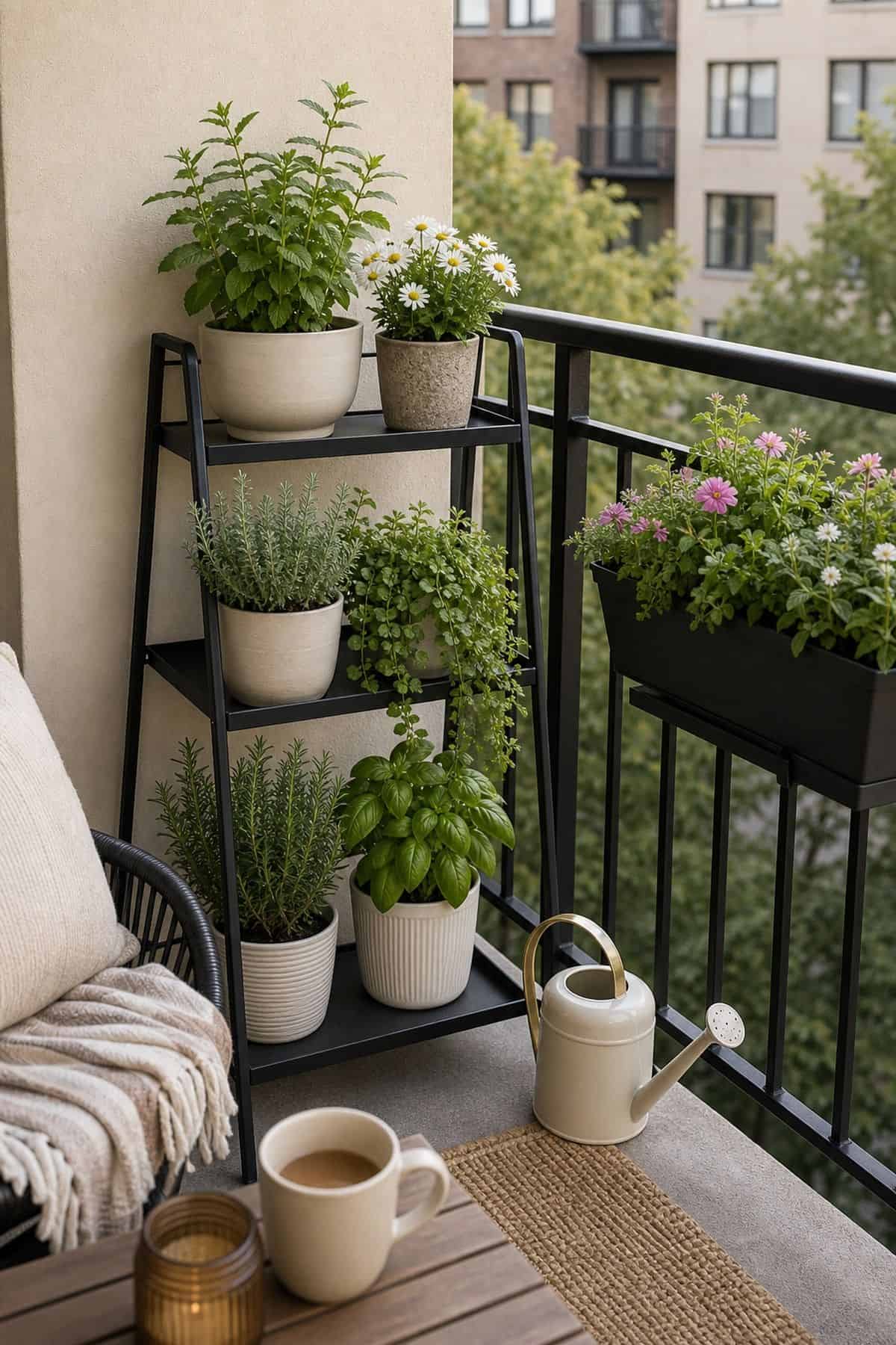 Use metal or wooden beams with climbing plants for shade covered outdoor patio idea