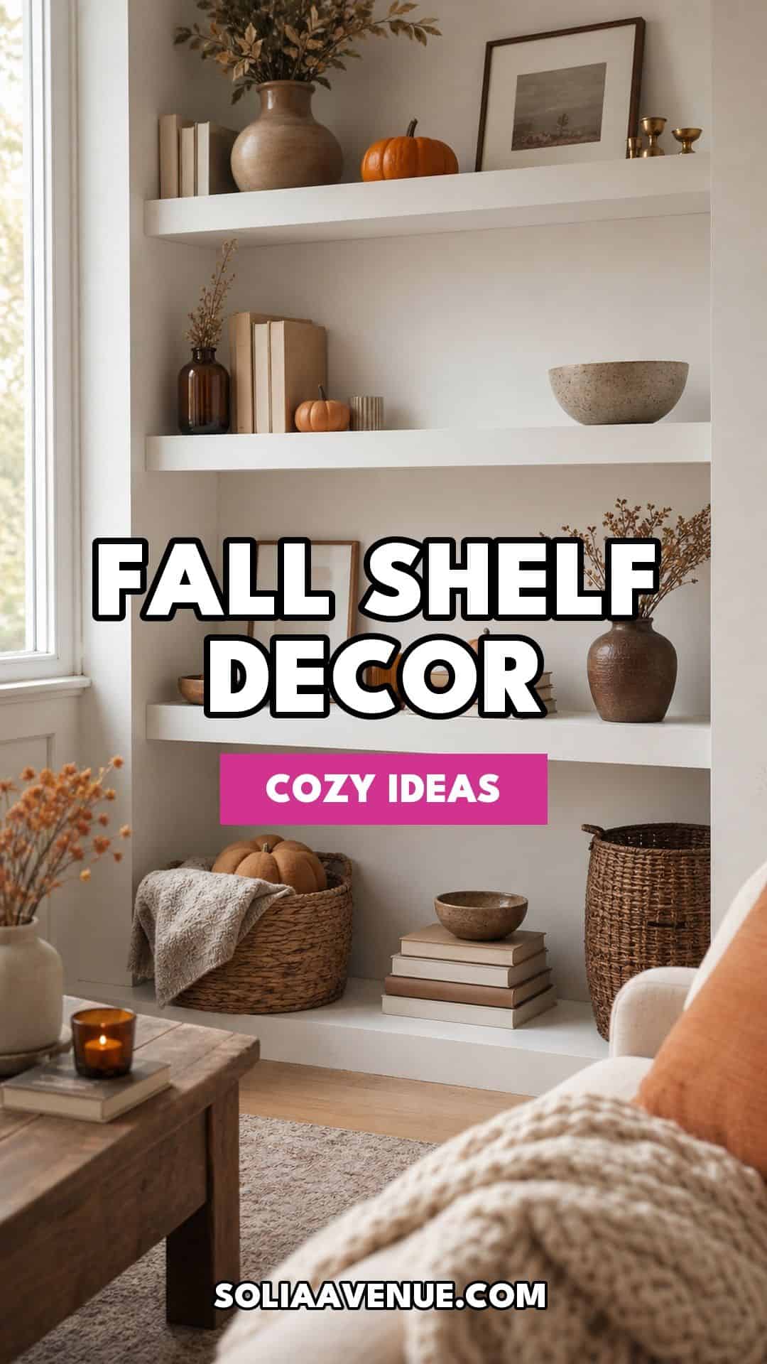 Fall shelf decor cozy ideas for a small apartment