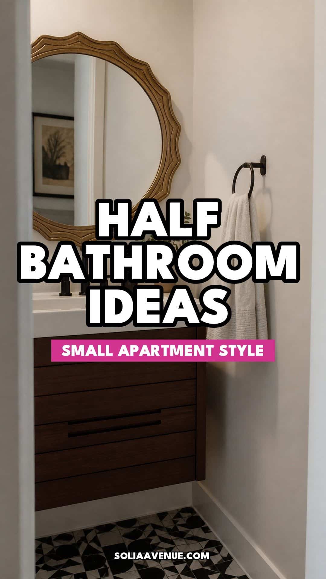 Half bathroom decor ideas for small apartment style
