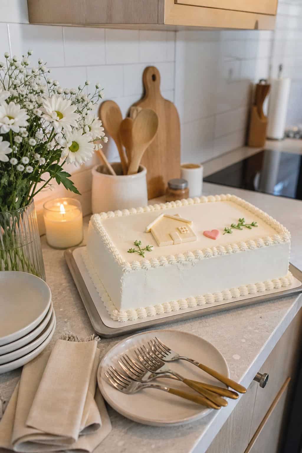 Make a SOLD Sign Sheet Cake housewarming cake idea