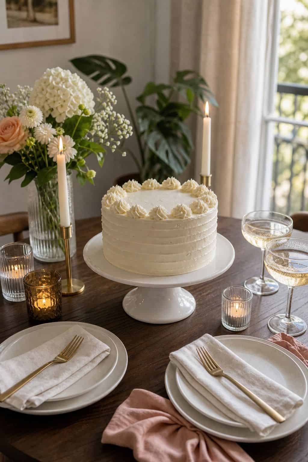 Display It on a Cake Stand housewarming cake idea