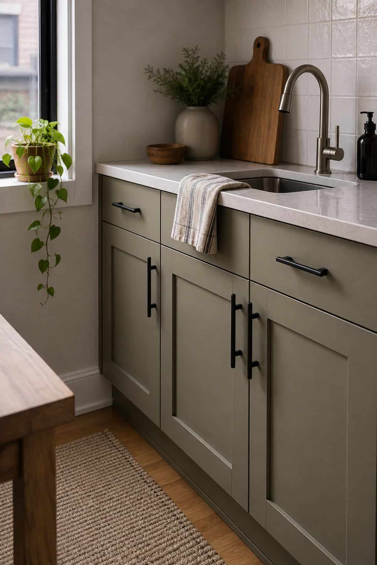 Hardware-Only Refresh kitchen cabinet color idea