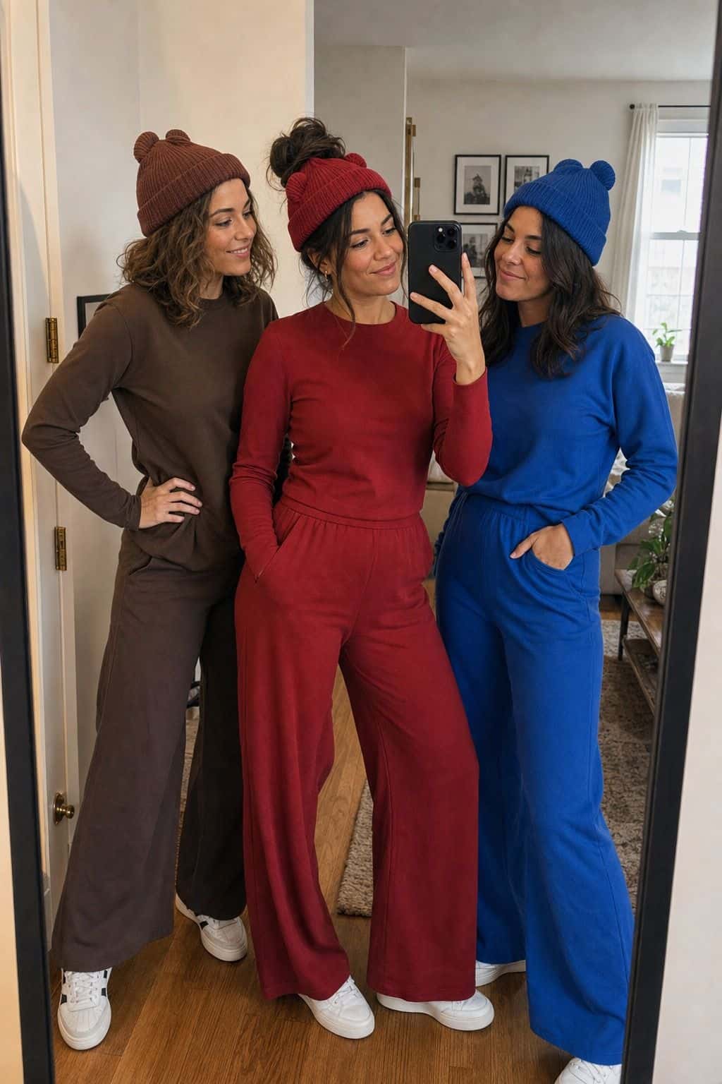 A Color-Coordinated Group last minute Halloween costume idea in a small apartment