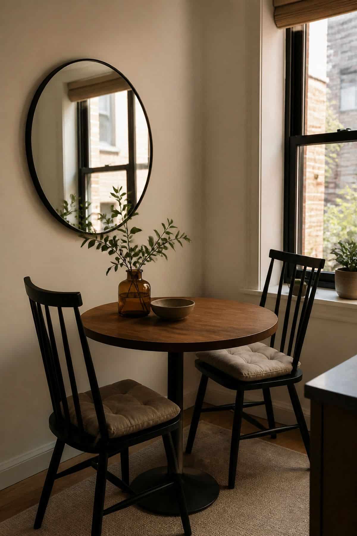 Across From a Window mirror wall decor idea in a small apartment
