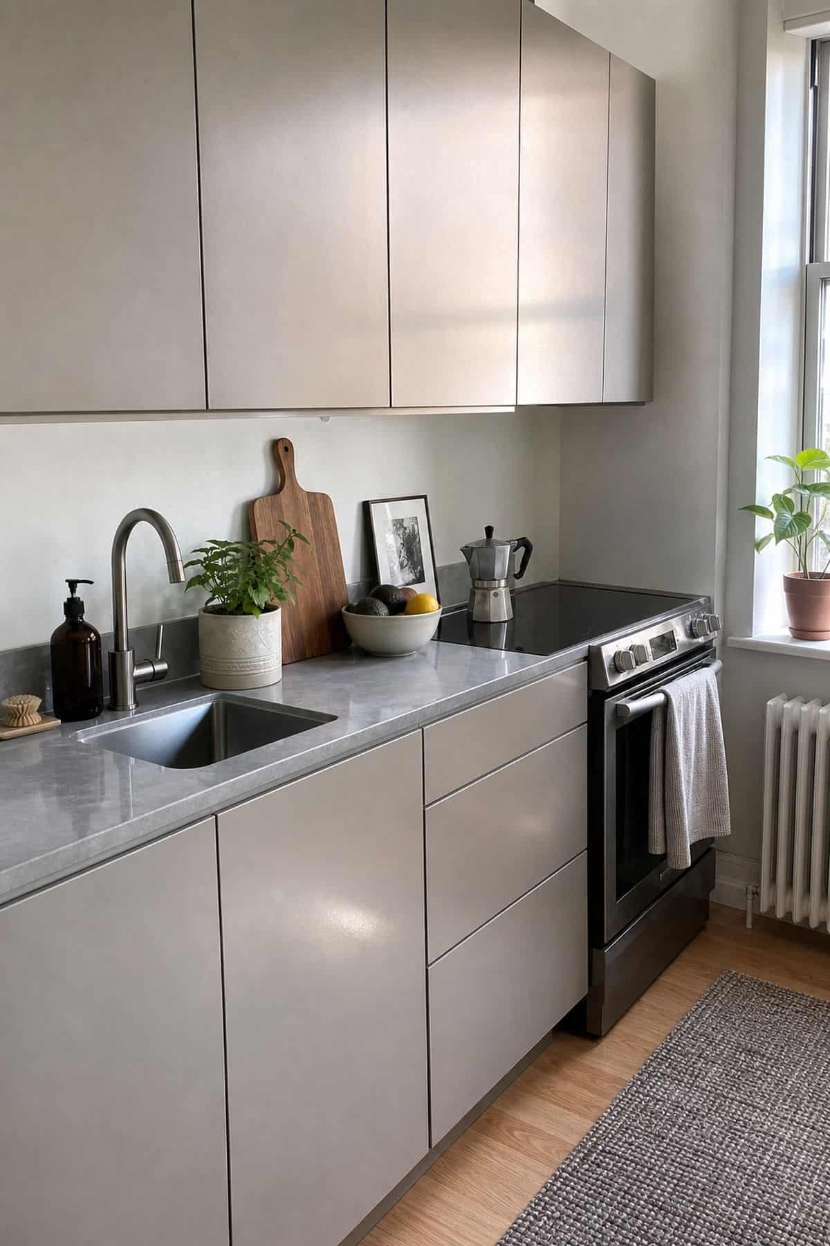 Satin Sheen modern kitchen cabinet design idea