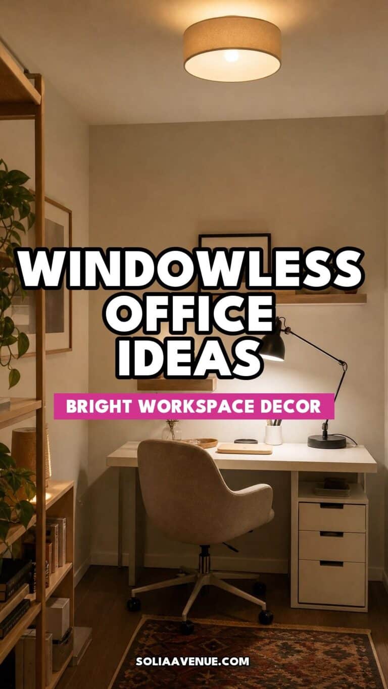 Windowless office ideas for bright workspace decor