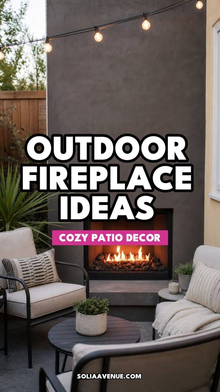 Outdoor fireplace patio ideas for cozy patio decor