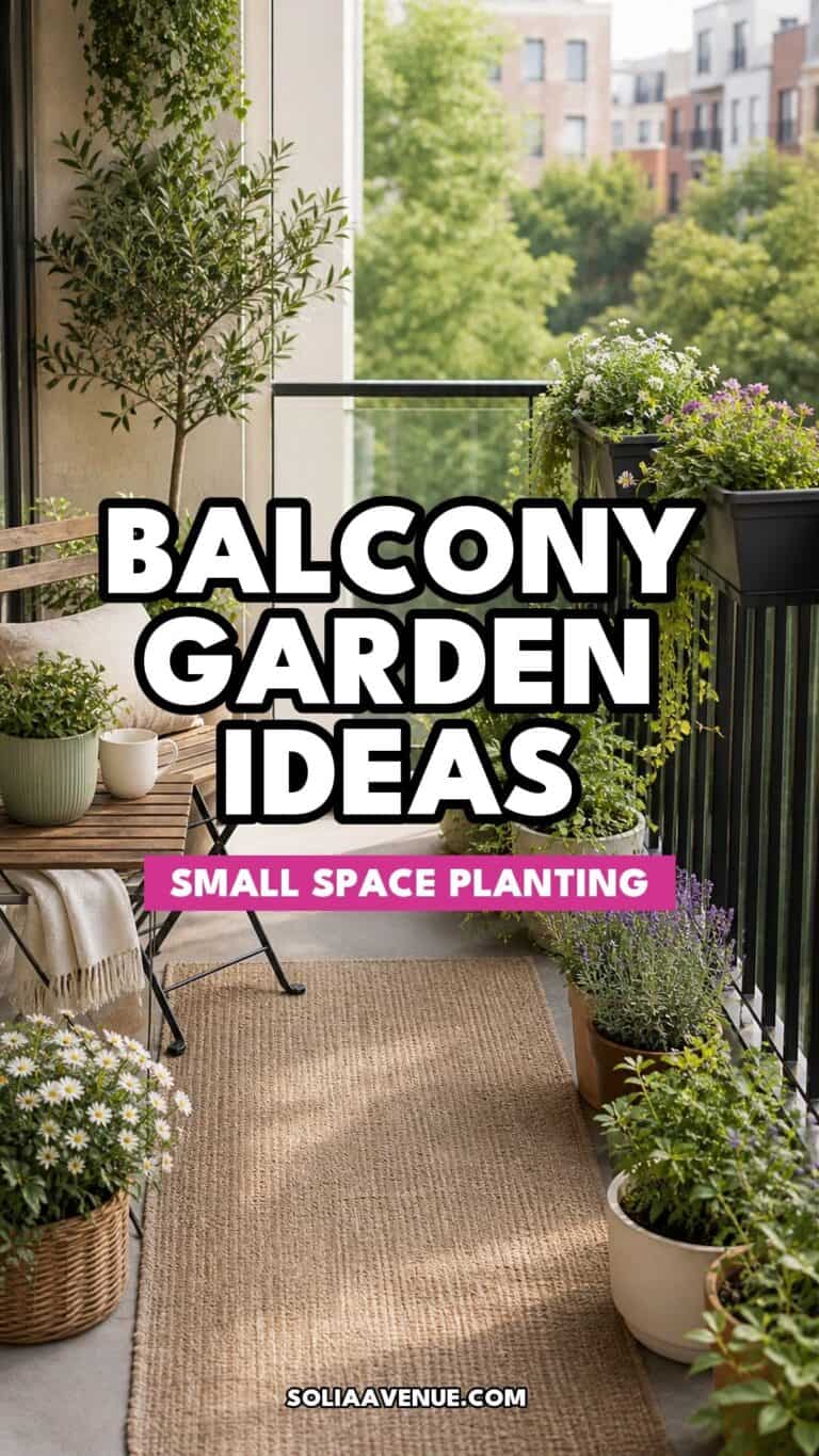 Small balcony garden ideas for small space planting