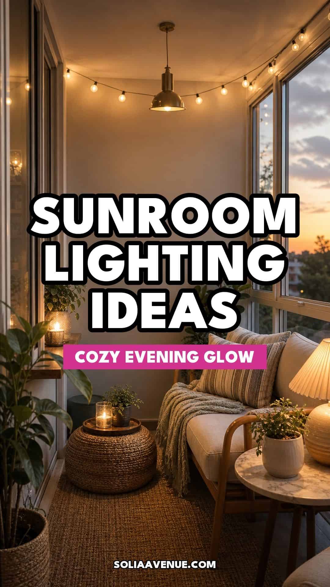 Sunroom lighting ideas for a cozy small apartment sunroom