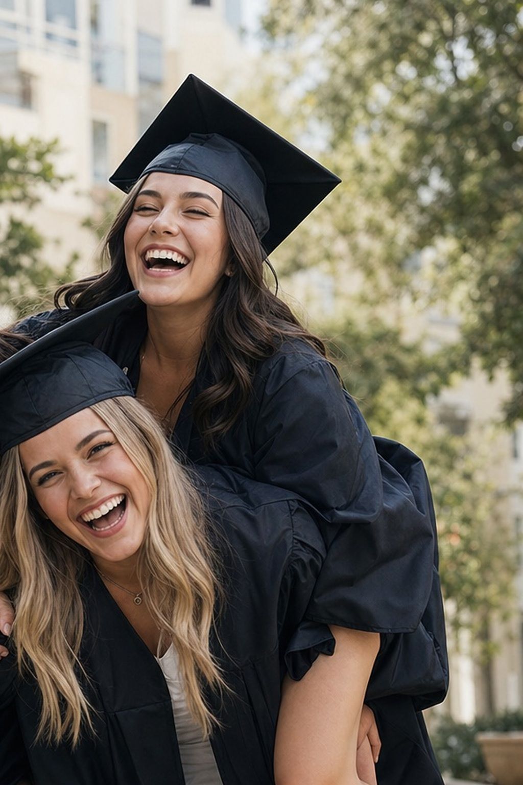 Piggyback or Jump Shot With Friends small apartment idea for Top 16 Graduation Poses to Make Your Photos Unforgettable.