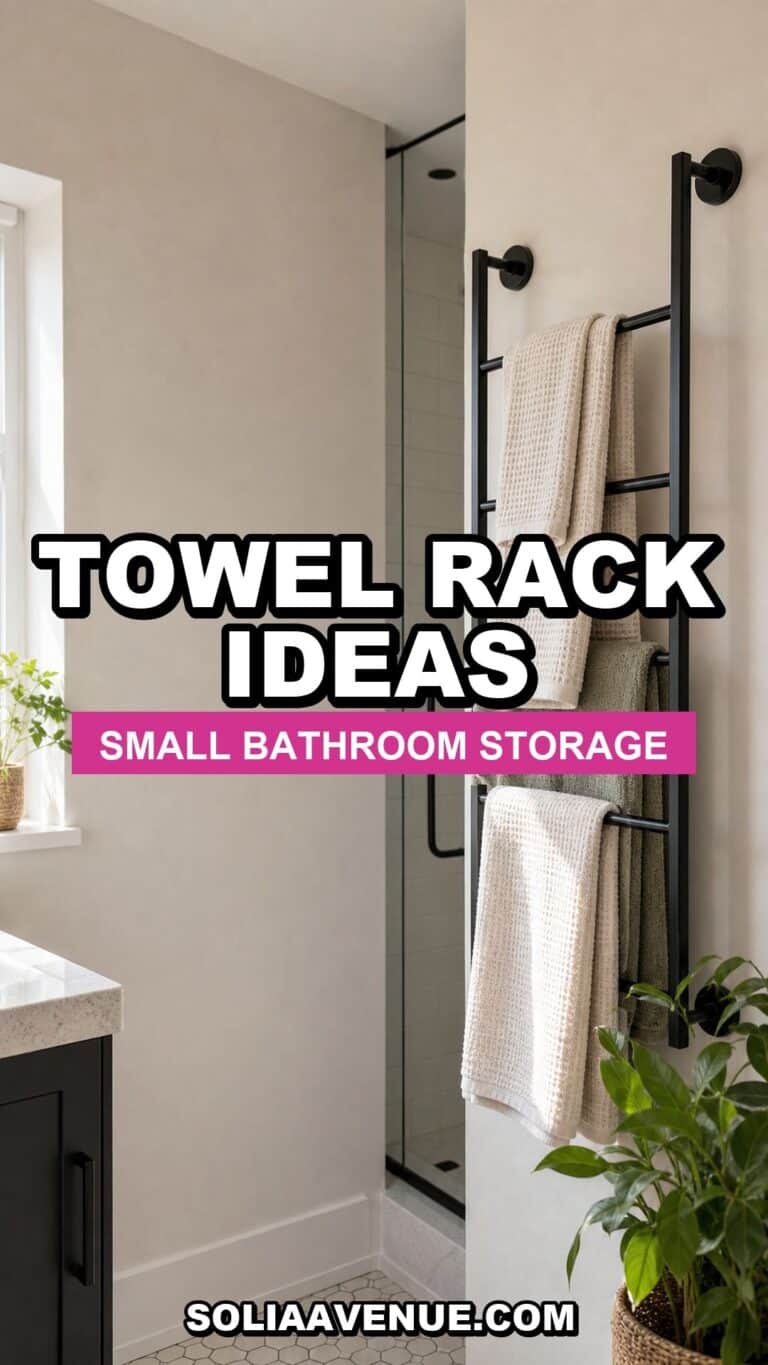 Towel rack bathroom ideas for small apartment storage