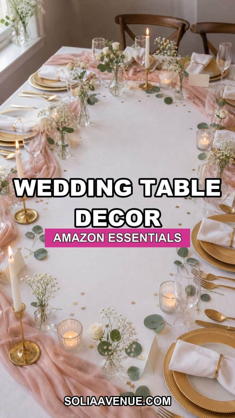 Wedding table decor essentials styled for an attainable reception